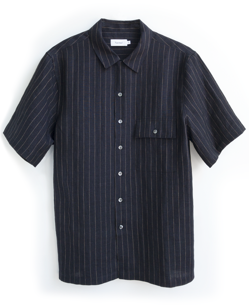 uniform shirt / indigo pinstripe - new