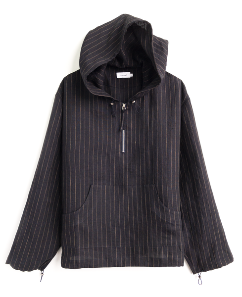 linen pullover / indigo pinstripe