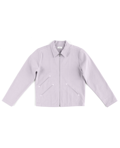 zip jacket / lilac denim