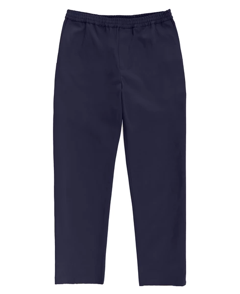 drawstring trouser / navy twill