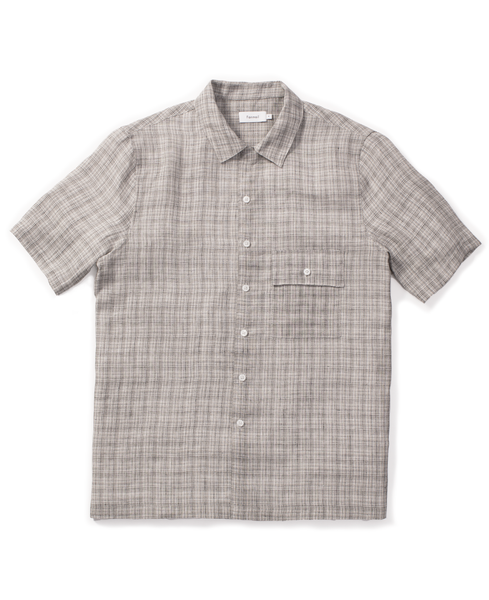 uniform shirt / ecru check